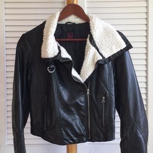 Material Girl Faux Fur Lined Leather Jacket